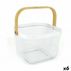 Universal basket Confortime Metal Wood 25 x 26 x 18 cm (6 Units)