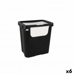 Recyclable Garbage Box Tontarelli Moda double White (6 Units) 24 L