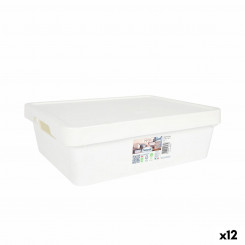 ящик для хранения с крышкой Tontarelli Maya White 9,2 л 36 x 28 x 11 см (12 шт.)