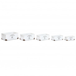 Набор декоративных коробок Home ESPRIT Sanderford White Spruce 35 x 22 x 15 см 5 шт.