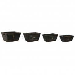 Коробки для хранения Home ESPRIT Black Spruce 34 x 26 x 18 см 4 шт., детали