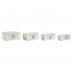 Storage boxes Home ESPRIT Herbs of Provence White Spruce 34 x 22 x 15 cm 4 Pieces, parts