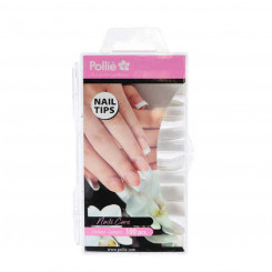 Nail art stickers Eurostil Squares White (100 uds)