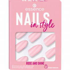 Накладные ногти Essence Nails In Style 12 шт. № 14 – роза и блеск