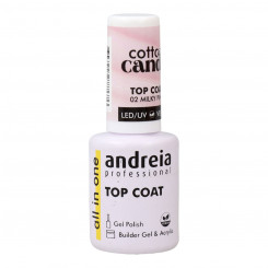 Лак для ногтей Andrea Cotton Candy Top Coat Nº 02 Milky Pink 10,5 мл