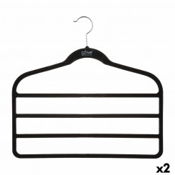 Hangers 5five ABS Trousers Black Nylon 2 Units (44,8 x 41,5 cm)