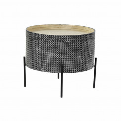 Приставной столик DKD Home Decor Серебристый Черный Металл МДФ (45 x 45 x 39 см)