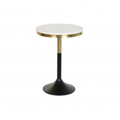 Приставной столик DKD Home Decor Черный Золотой Металл Белый Мрамор (40,5 x 40,5 x 57,5 см)