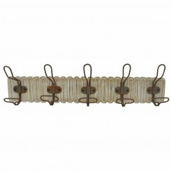 Wall mounted coat hanger DKD Home Decor Colonial Iron Mango wood 61 x 10 x 21 cm Stripped