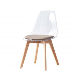 Dining Chair DKD Home Decor Beige Wood Polycarbonate (54 x 47 x 81 cm)