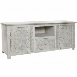 TV furniture DKD Home Decor White Wood Mango wood (151 x 60 x 40 cm)