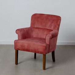 Кресло 77 x 64 x 88 см Синтетическая ткань Дерево Темно-красный