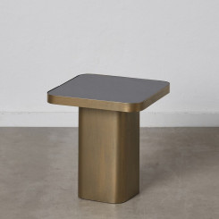 Приставной столик Crystal Black Golden Metal 40 x 40 x 45 см