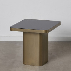 Side table 50,5 x 50,5 x 51 cm Crystal Black Golden Metal