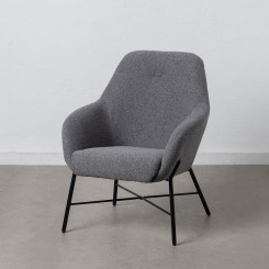 Кресло 65 x 65 x 77 см Синтетическая ткань Серый Металл