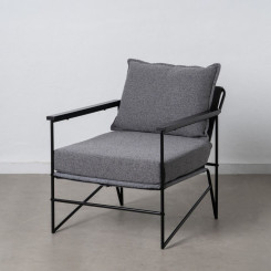 Кресло 69 x 79 x 82 см Синтетическая ткань Серый Металл