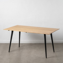 Обеденный стол из натурального черного дерева, утюг, 160 x 90 x 77 см