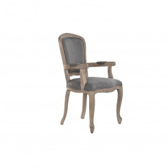Chair DKD Home Decor Wood Polyester Dark grey (57 x 57 x 94 cm)