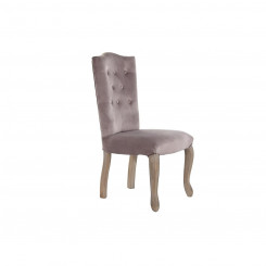 Chair DKD Home Decor Pink Linen Rubber wood (51 x 47.5 x 101 cm)