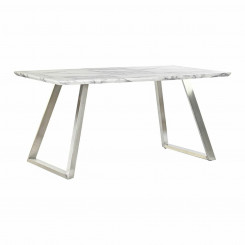 Dining Table DKD Home Decor Steel White MDF Wood (160 x 90 x 76 cm)