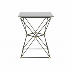 Side table DKD Home Decor Black Metal Crystal Golden (45 x 45 x 55.5 cm)