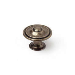Doorknob Rei Aged finish Circular Metal 4 Pieces (Ø 3,5 x 2,6 cm)