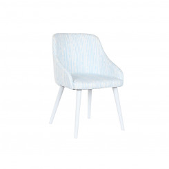 Chair DKD Home Decor 53 x 57 x 79 cm Blue Metal Polyester White
