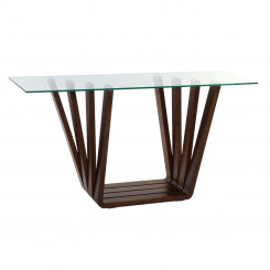 Side table DKD Home Decor Crystal Brown Transparent Walnut 145 x 45 x 75 cm