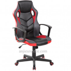 Офисный стул с подголовником DKD Home Decor Красный Черный (61 x 62 x 117 см)