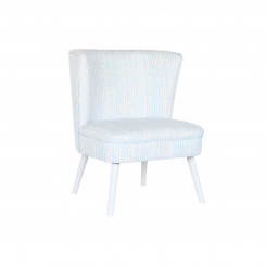 Armchair DKD Home Decor 73 x 67 x 85 cm Blue Wood White
