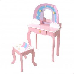 Tualettlaud taburetiga Teamson roosa mänguasi 62,5 x 98,5 x 32 cm