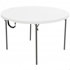 Folding Table Lifetime White 122 x 73,5 x 122 cm Steel Plastic