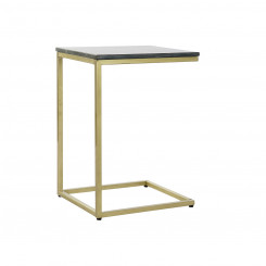 Приставной столик DKD Home Decor 40 x 46 x 65 см Черный Золотой Мрамор Утюг
