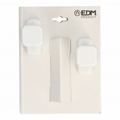 Doorknob EDM 6807 White Aluminium 80 x 39 mm