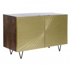 Sideboard DKD Home Decor 120 x 45 x 75 cm Golden Metal Wood Dark brown