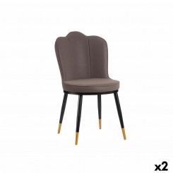 Кресло Shell Черный Фиолетовый Золотистый Сталь 53 x 88 x 67 см (2 шт.)