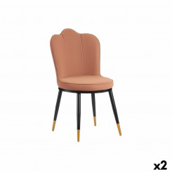 Кресло Shell Черный Розовый Золотой Сталь 53 x 58 x 67 см (2 шт.)