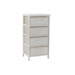 Chest of drawers DKD Home Decor White Bamboo Paolownia wood 42 x 32 x 81 cm