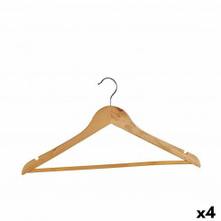 Набор вешалок для одежды Натуральное коричневое дерево 45,5 х 21,5 х 1 см (4 шт.)