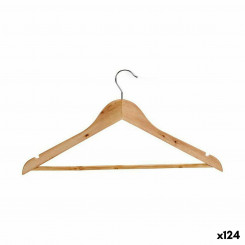 Set of Clothes Hangers Brown Wood (124 Units)