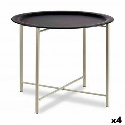 Приставной столик Белый Черный Металл 62 x 48,5 x 62 см (4 шт.)