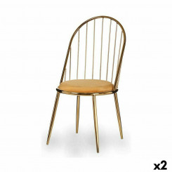 Chair Bars Golden Mustard Iron 48 x 95,5 x 48 cm (2 Units)