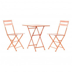 Table set with 2 chairs DKD Home Decor Coral Metal (3 pcs)