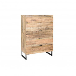 Chest of drawers DKD Home Decor Black Natural Metal Mango wood Alpino 80 x 40 x 115 cm