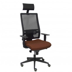 Office Chair with Headrest Horna P&C BALI463 Dark brown