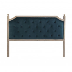 Headboard DKD Home Decor Natural Turquoise Linen Rubber wood (160 x 6 x 120 cm)