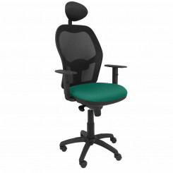 Office Chair with Headrest Jorquera P&C ALI456C Green