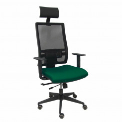 Office Chair with Headrest P&C Horna Traslack bali Green Dark