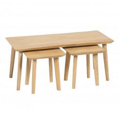 Set of 3 tables Mango wood 110 x 50 x 45 cm