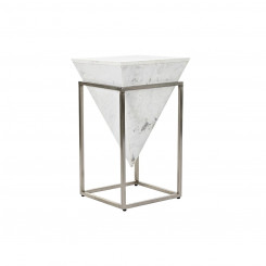 Приставной столик DKD Home Decor Серебро Металл Белый Мрамор 36 x 36 x 60 см